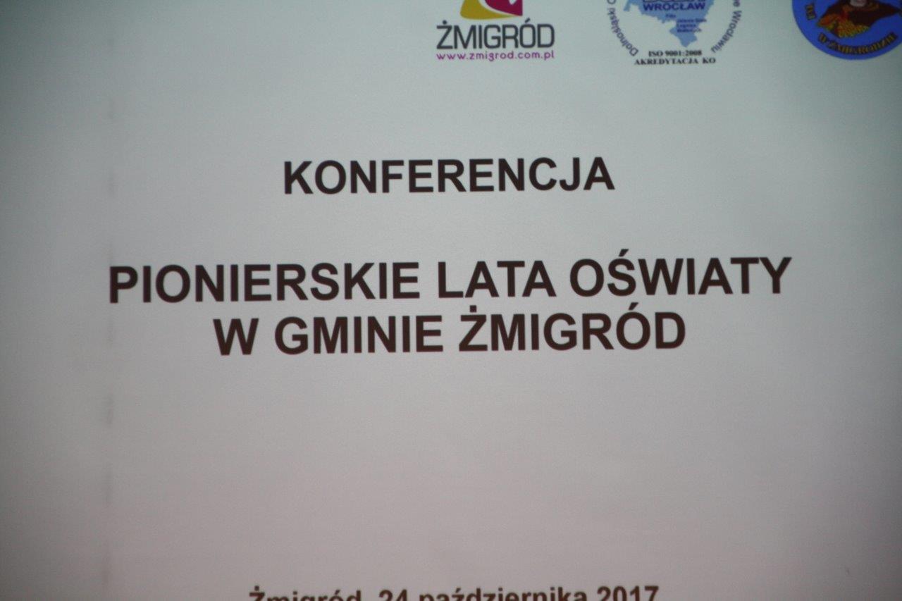 Konferencja „Pionierskie lata oświaty w Gminie Żmigród”