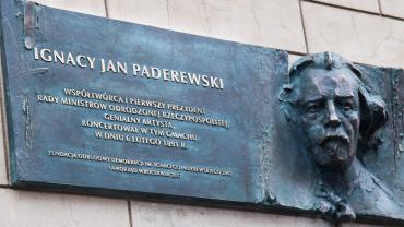 Odsłonięcie tablicy Ignacy Jan Paderewski we Wrocławiu