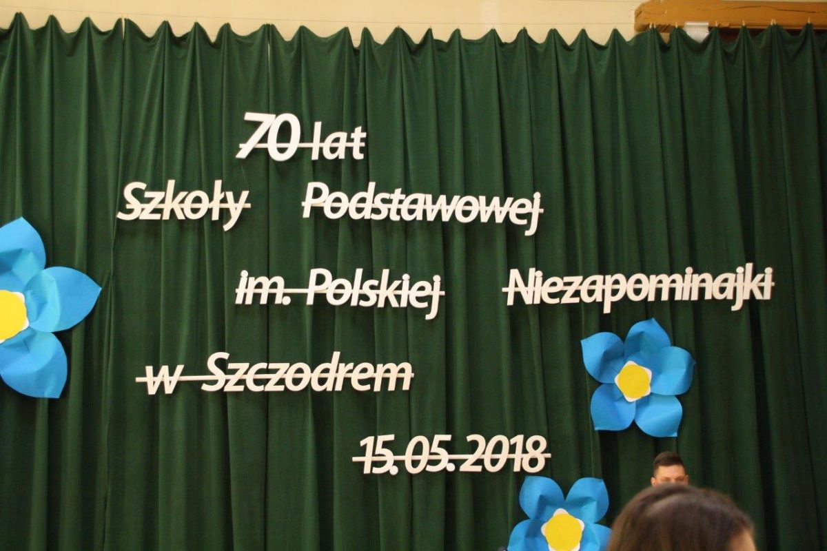 70–lecia działania Szkoły Podstawowej im. Polskiej Niezapominajki w Szczodrem