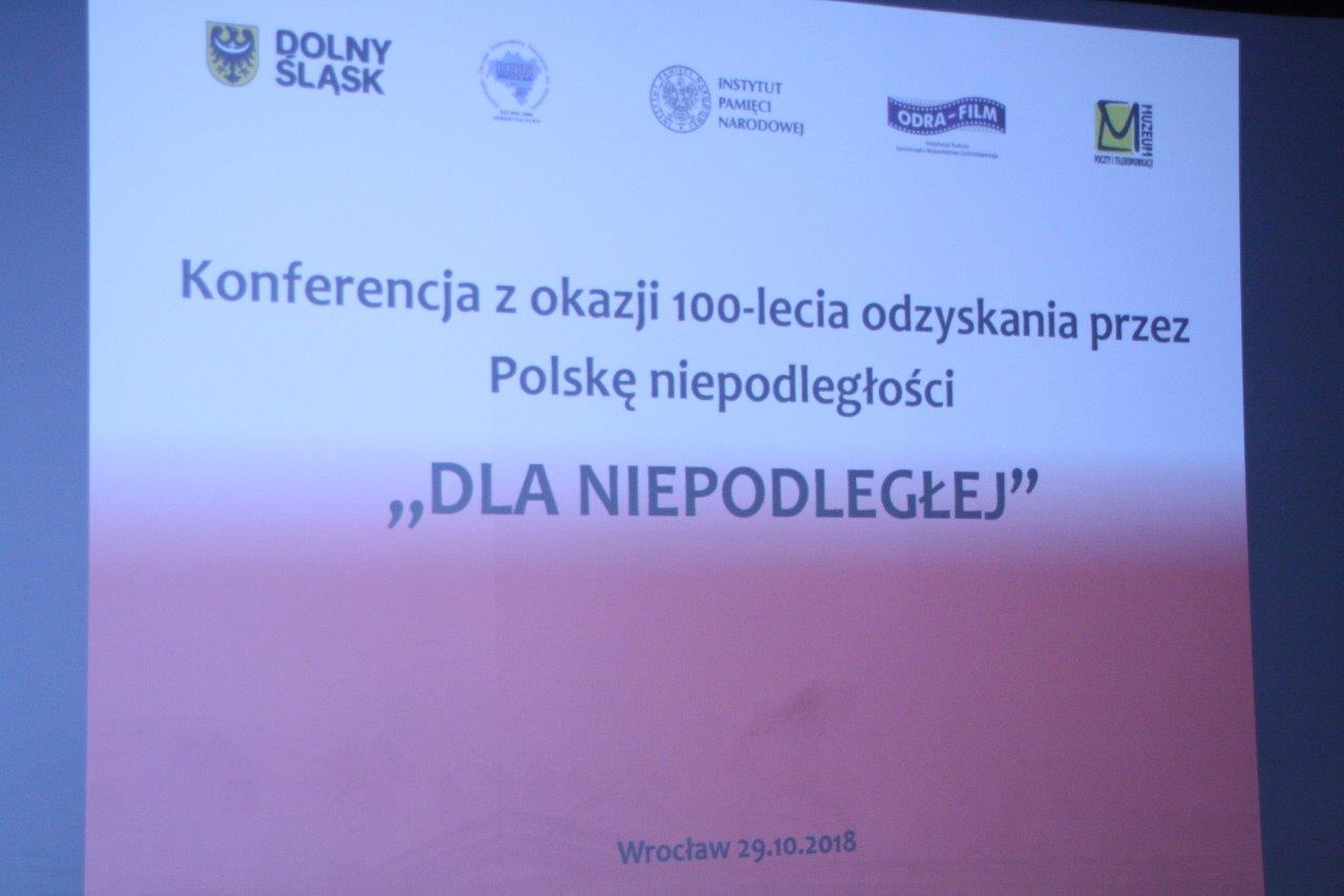 Konferencja "Dla Niepodległej" z udziałem Dolnośląskiego Kuratora Oświaty