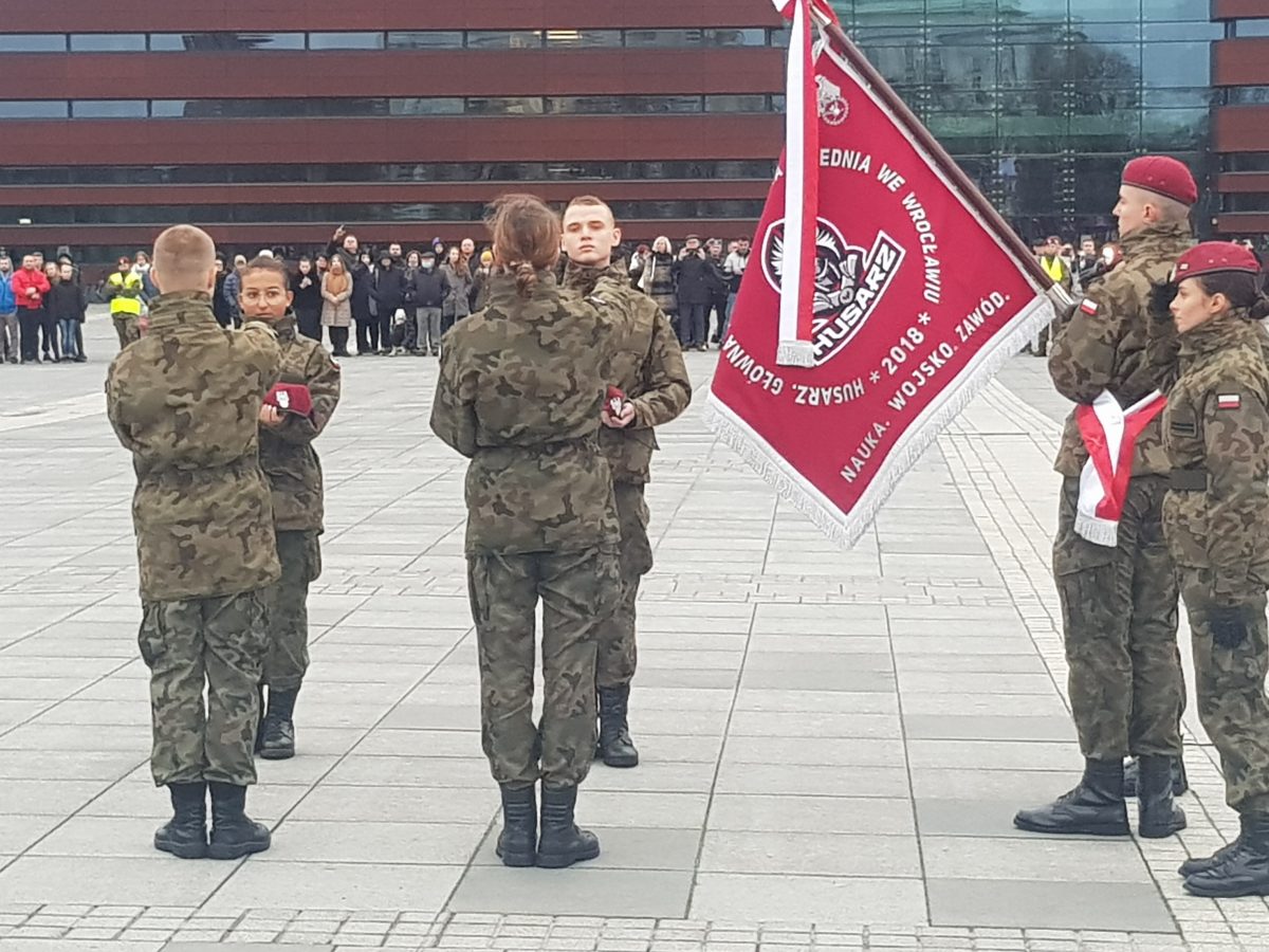 Ślubowanie uczniów klas wojskowych