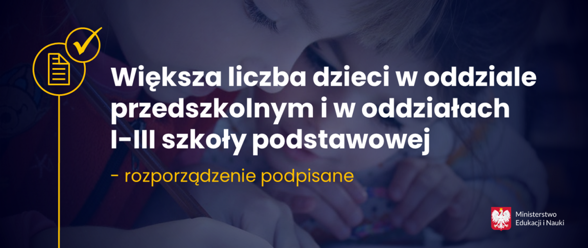 Większa liczba dzieci w oddziale przedszkolnym i w oddziałach I-III szkoły podstawowej