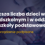 Większa liczba dzieci w oddziale przedszkolnym i w oddziałach I-III szkoły podstawowej