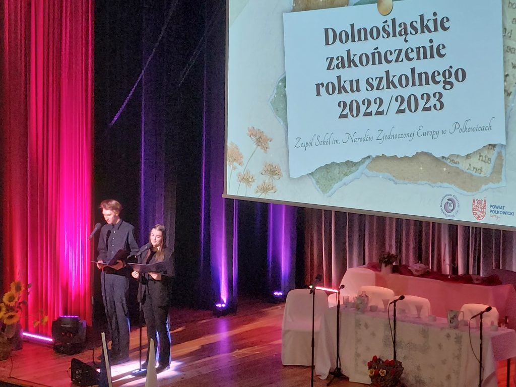 Dolnośląskie zakończenie roku szkolnego 2022/2023 w Zespole Szkół im. Narodów Zjednoczonej Europy w Polkowicach