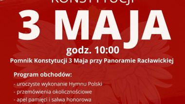 plakat uroczyste obchody 234 rocznicy uchwalenia konstytucji